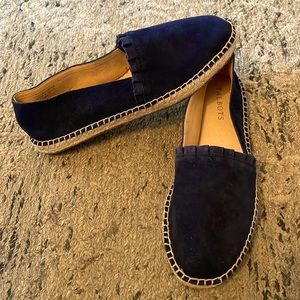 Talbots blue suede espadrilles